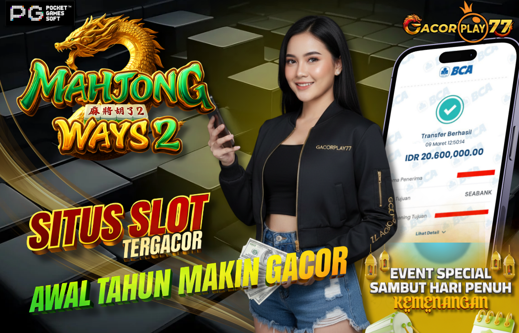 Selamat kepada user id : unt***hk Wede Rp 20.600.000 di Game MAHJONG WAYS 2 PG SOFT Cair Gk Sampe 1 Menit! Menang Mudah di Gacorplay77